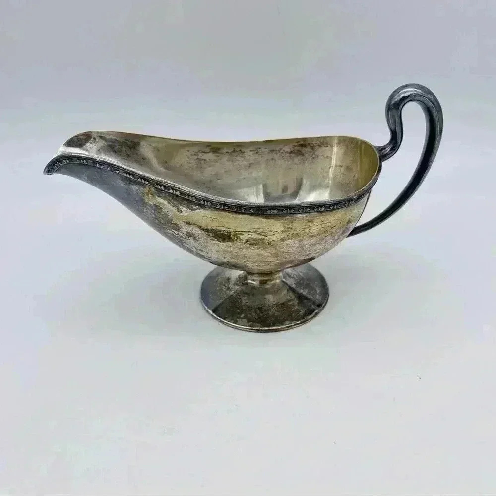 Vintage Superior Silver Gravy Boat #93 Silverplate
